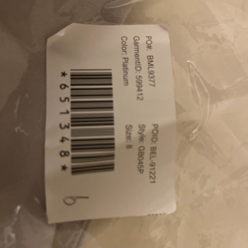 Amsale Eden long dress. Size 8 in Platinum color. Never been worn! - Picture 4 of 4